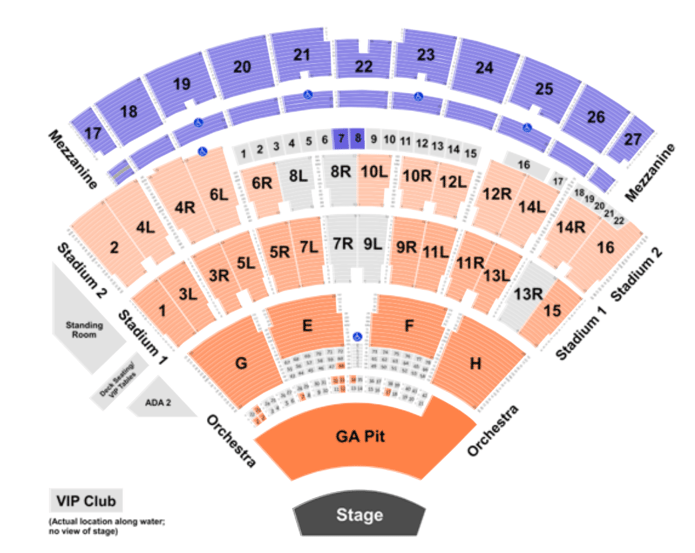 Jones Beach Seating Chart Seat Numbers Matttroy